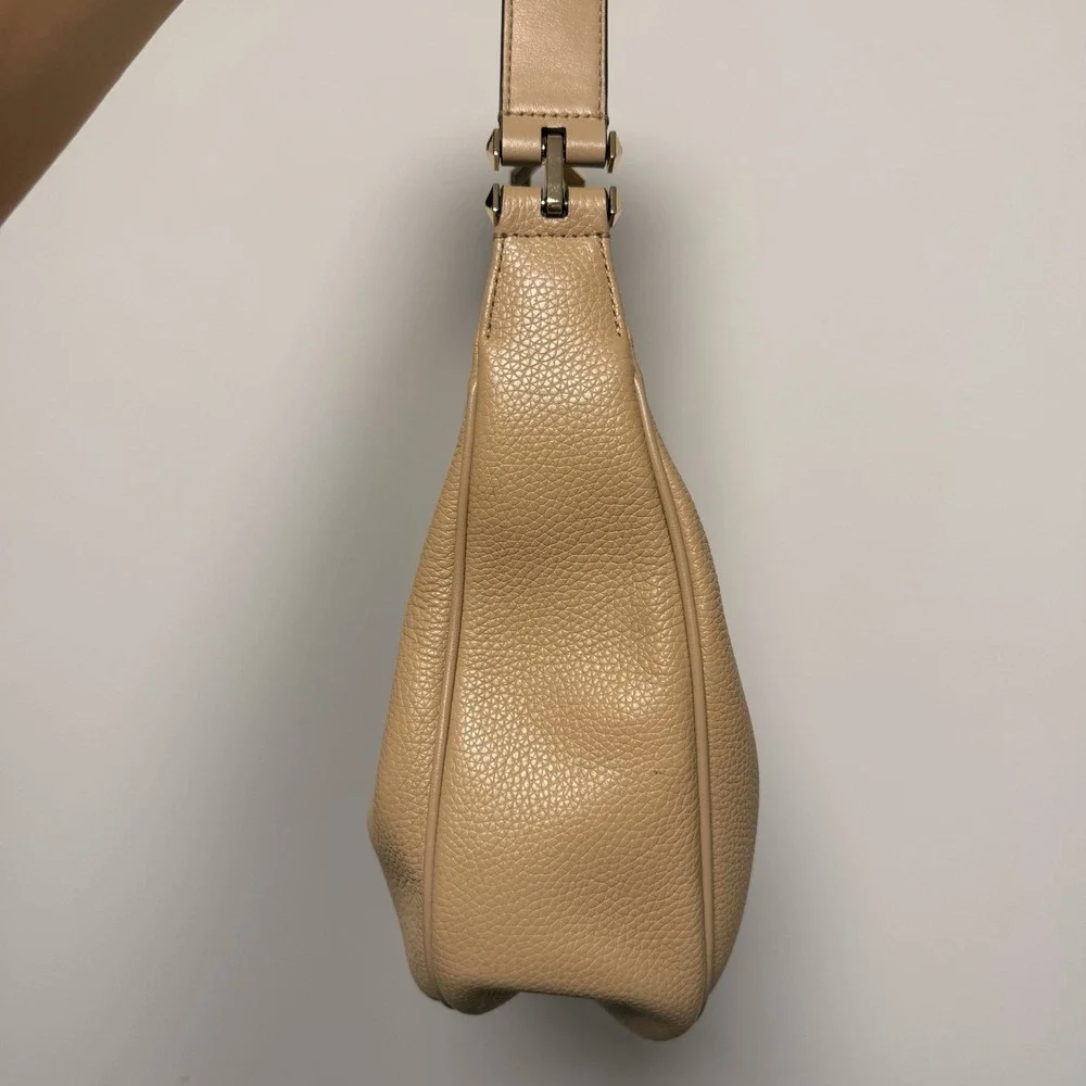 Michael Kors Tan Hobo Shoulder Bag with Gold Chain Accent